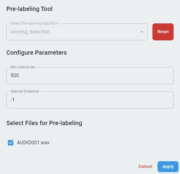 Config pre-labeling