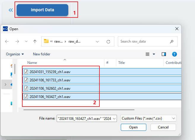 Import data