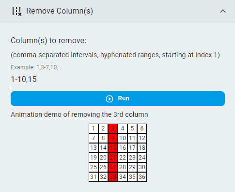 remove columns