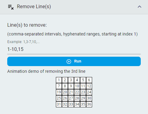 remove lines