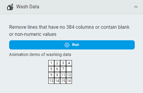 wash data
