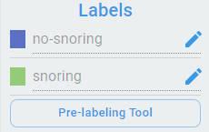 Pre-labeling label list