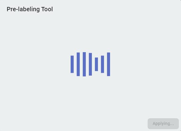 Waitting pre-labeling