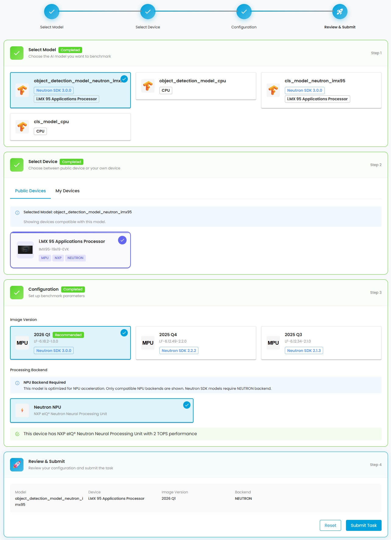 Benchmark Latency Neutron