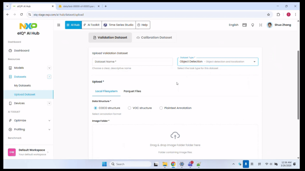 VOC Detection Dataset Upload Animation